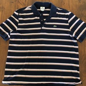 Men’s Lacoste striped polo size 6